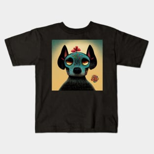 Day of the Dead - dog portrait Kids T-Shirt